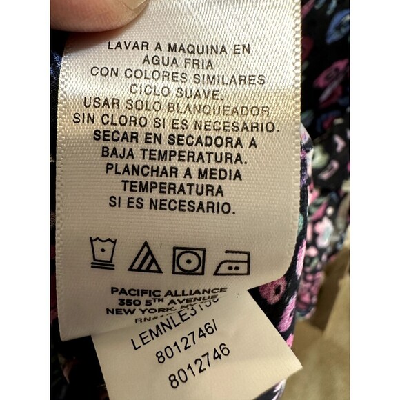 Libby Edelman Womans Floral Ruffeled Top Size 2X Whimsigoth Bloomcore - Picture 5 of 13